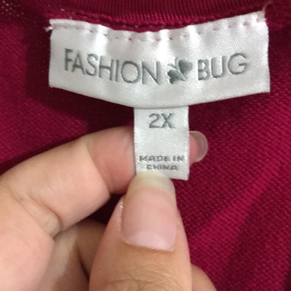 2/$10 Fashion Bug Dark Fuschia Cardigan - Picture 5 of 6